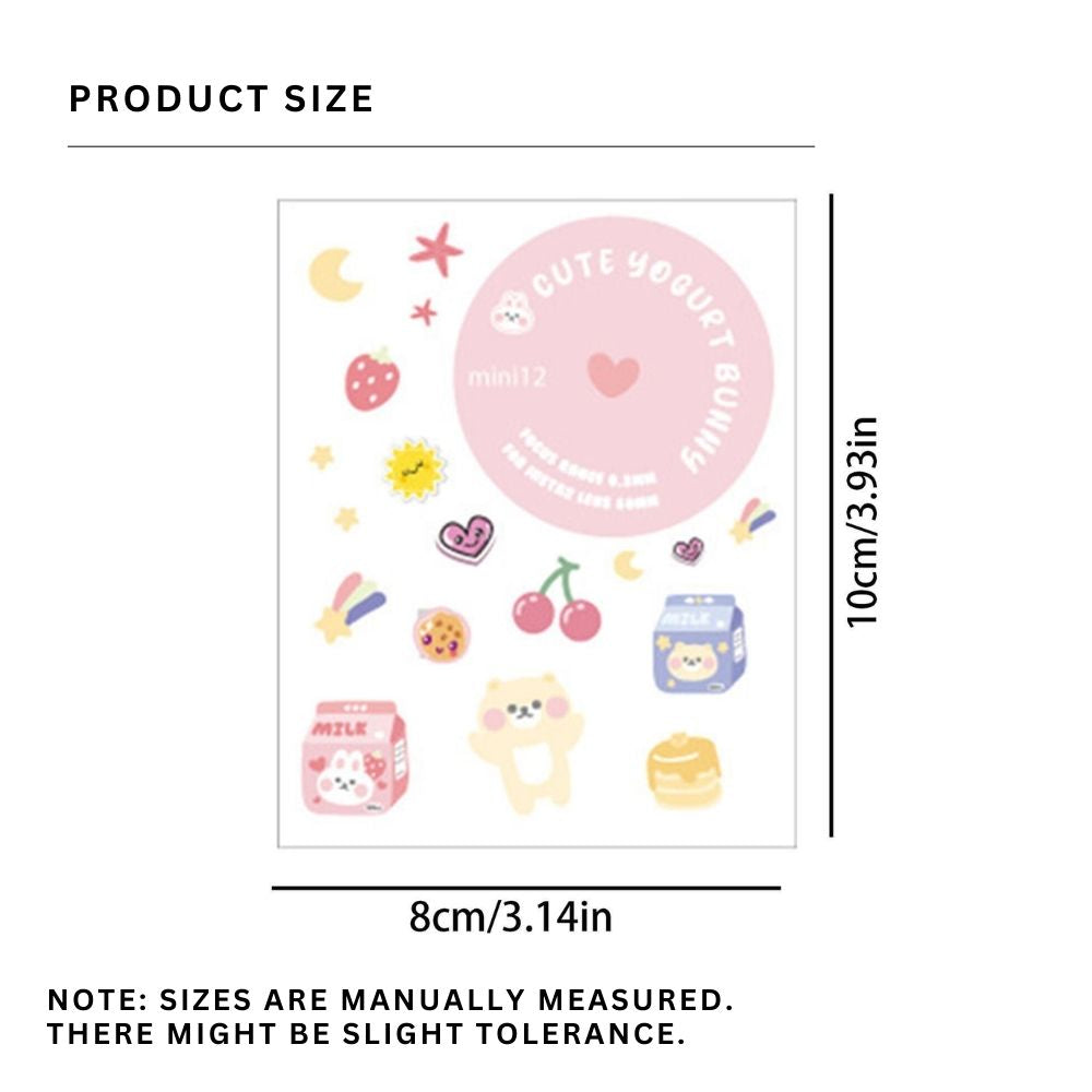 Pikxi Cartoon Body Patch Sticker Set for Instax mini 12 Film Camera - Available in Milk Cow, Blossom Pink, Pastel Blue, Mint Green, and Lilac Purple