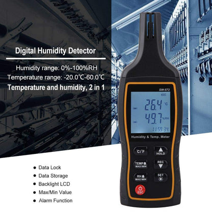 [CLEARANCE] Sndway SW-572 Digital Thermometer Hygrometer LCD Display Temperature Meter Humidity Tester with Alarm Function