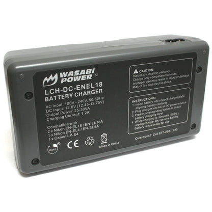 [CLEARANCE] Wasabi Power MH26 Dual Battery Charger for Nikon MH-26, MH-26aAK, EN-EL18, EN-EL18a, EN-EL18b