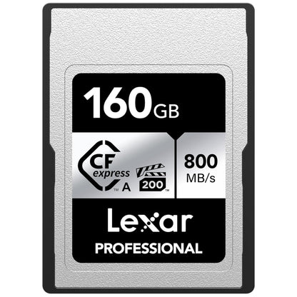 Lexar Professional 320GB 160GB CFexpress Type A Silver CF Express Memory Card Compact Flash PCI-Express 3.0 with VPG 200MB/s, 8K RAW Photo Video, 800MB/s Read, 700MB/s Write Speeds