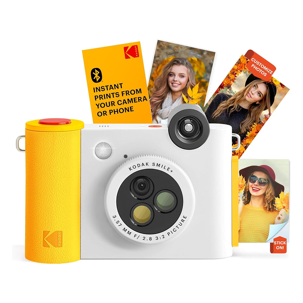 KODAK SMILE+ Wireless Digital Instant Camera Printer with Filter‑Changing Lens