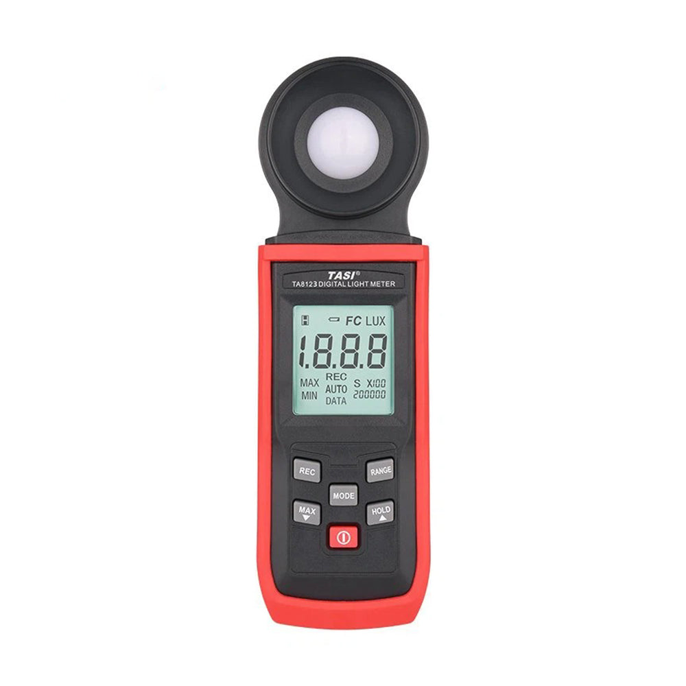 TASI TA8123 / TA8121 Handheld Digital Light Meter  - Photography & Environmental Light Tester with Max 200,000Lux / 100,000Lux, FC/LUX Metering Unit Selection, LCD Display, Integrated Illuminometer, Photometer, Luxmeter