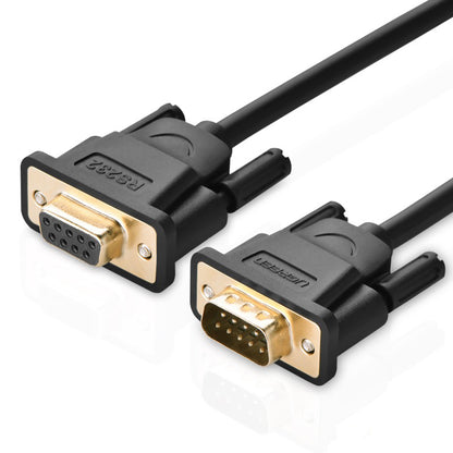 UGREEN 1.5-Meter / 2-Meter / 3-Meter DB9 RS232 9-Pin Serial Cable Female to Male with Built-In Locking Bolts for Personal Computers, Equipment, and Peripherals | 20145 20146 20147