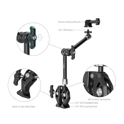 SmallRig Crab-Shaped Clamp with Magic Arm for Cameras, Monitors, Video Lights, Microphones, and Other Attachments and Accessories | 4454