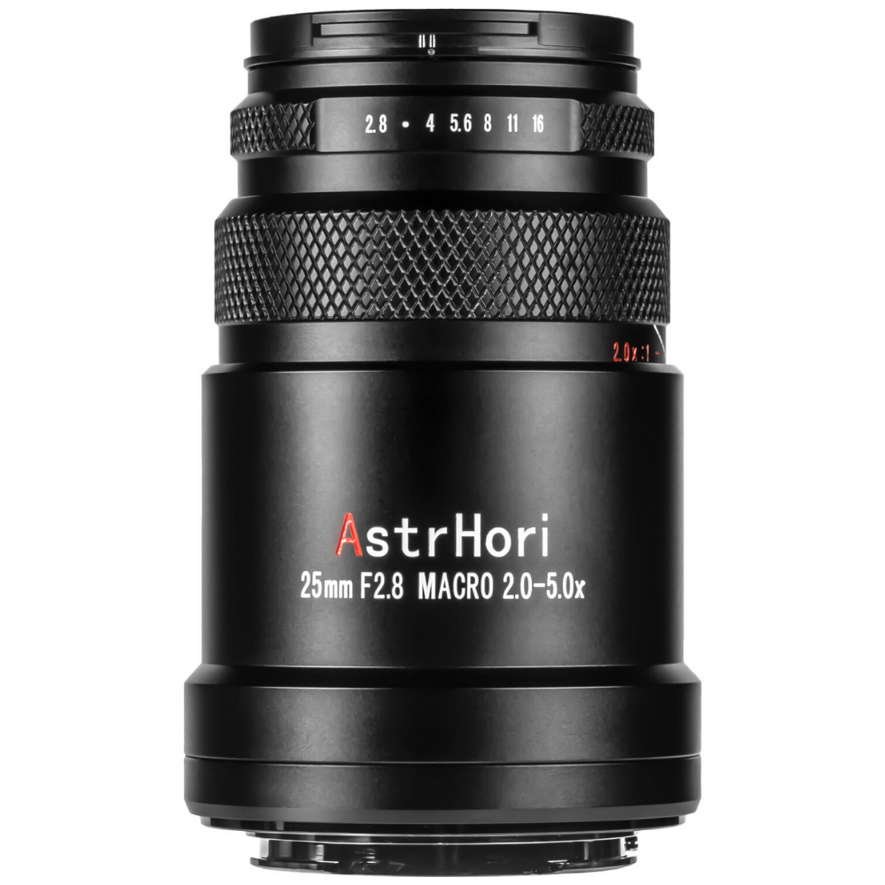AstrHori 25mm F2.8 Full-Frame Ultra Macro Prime Lens for Sony E, Fujifilm X, Panasonic / Leica L, Canon RF Mount Mirrorless Digital Cameras with 2x–5x Magnification, Manual Focus, Sharp ED Optics, Compact Lightweight Design for Photography
