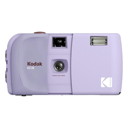 KODAK EC35 35mm Reusable Point & Shoot Film Camera with 25mm Wide-Angle Lens & Built-in Flash