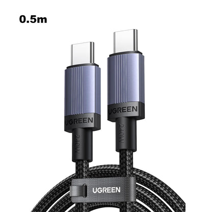 UGREEN 0.5m 1m 2m 3m USB-C to USB-C Male PD 240W Fast Charging Cable Nylon Braided Cord for Smartphones and Other Devices
