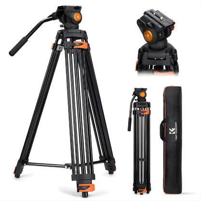 K&F Concept VA3+BV70 360° Fluid Head Video Tripod
