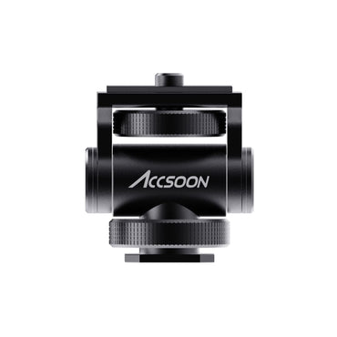 [CLEARANCE] Accsoon AA-01 Aluminum 1/4" Adjustable Cold Shoe Mount Adapter for Videography & Photography Camera Accessories, Video Light, Microphone, Field Display Monitor, Phone Holder