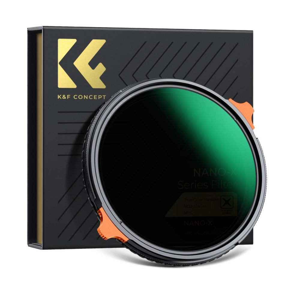 K&F Concept no-X True Color ND + CPL 2 in 1 ND2-ND32 Lens Filter with 1-5 Stops Variable Fader Neutral Density Circular Polarizing, No X Cross Shadow, MRC Waterproof and Scratch-Resistant for Cameras and Photography