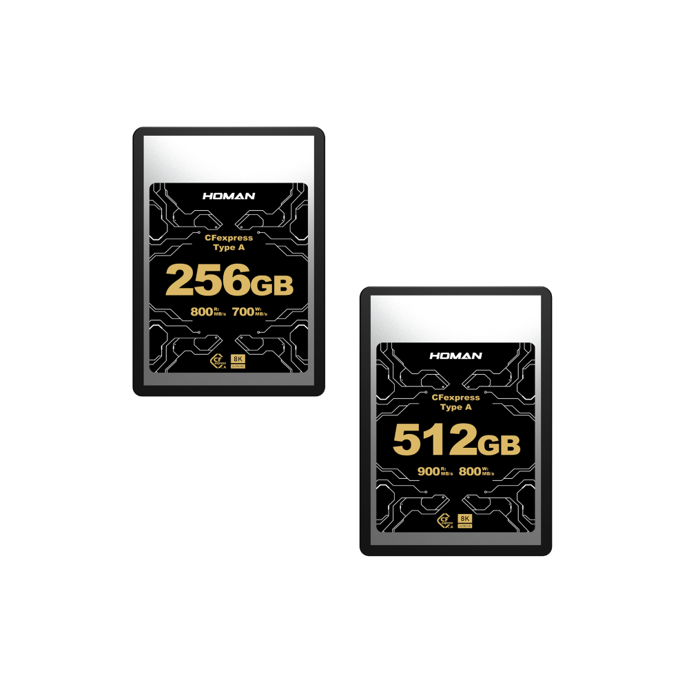 HOMAN 512GB 256GB CFExpress Type A Memory Card VPG 200 8K UHD RAW Photo / Video Support Max 900MB/s Read | 800MB/s Write Speed