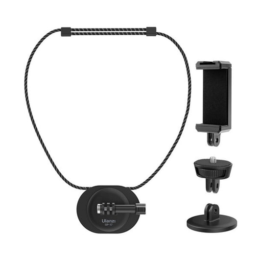 Ulanzi GP-17 Magnetic Chest Mount with Adjustable Neck Lanyard POV Kit for GoPro DJI Insta360 Action Cameras and Smartphones with High Strength Magnet and Snap-On Design for First Person Video Content Creation