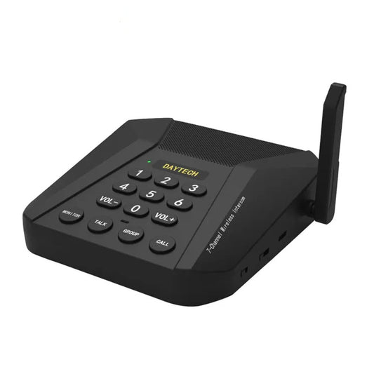 DAYTECH CI05 Multi-Channel Wireless Intercom System 1500m Long Range Two-Way Transmission for Home, Office, Hotel, Restaurant, Cafe, Clinic, Hospital