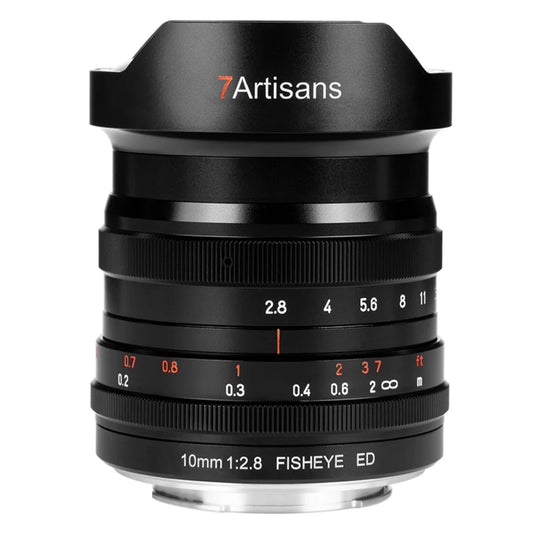 7Artisans 10mm F/2.8 Full Frame Format Panasonic L Mount Ultra Wide Angle Fisheye Prime Lens MF Manual Focus Large Aperture for Mirrorless Cameras