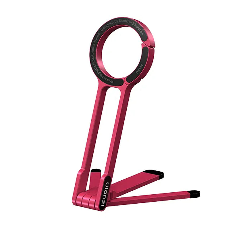 Ulanzi MA30 Foldable Portable Dual MagSafe Smartphone Tripod with Carabiner Mounted Hook for iPhone 12 - 15 / 16 Pro Max - Live Streaming, Online Meeting, Vlogging and Action Photography | M056, M060, M076, M077