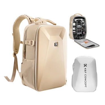 K&F Concept 22 Liters Waterproof HardShell Backpack Kpsack with Padded Dividers, fits 15.6" Laptop, Drone, Camera and Other Photography Accessories | Black, Grey, Khaki, Blue, Green