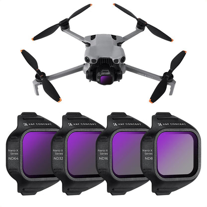 K&F Concept Nano-X Series CPL / UV / ND Lens Filter Kit for DJI Mini 5 PRO Action Camera Drone