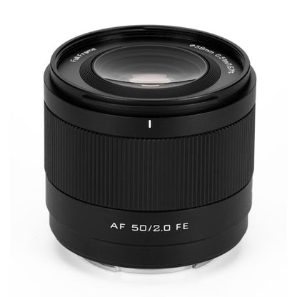 Viltrox Air Series 50mm F/2.0 FE Large Aperture Sony E Mount AF Autofocus STM Full Frame Format Standard Prime Lens with High Quality Optics, Smart Eye and Face Detection for Mirrorless Camera, Bokeh and Street Photography Videography