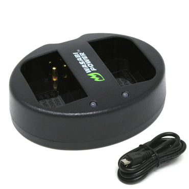 [CLEARANCE] Wasabi Power NP-F550 Dual Battery USB Charger with LCD Display for Select Sony L and M Series NP-F330, NP-F530, NP-F570 and HDR-AX2000, HDR-FX1 Digital Video Camera | LCH-DC-FM50