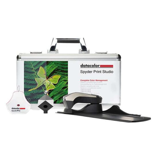 Datacolor SPYDER Print Studio Kit Display Calibration and Color Management System with SpyderPro Monitor Colorimeter, 2000 Nits Brightness, SpyderCUBE RAW Calibration Tool and SpyderPRINT, Windows and Mac Compatible for Photo and Video Editing