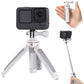 K&F Concept MS03 13" Pocket-Sized Retractable Selfie Stick Tripod for GoPro Hero, Insta360, DJI Osmo Action Cameras - Black Orange | KF09-133V1