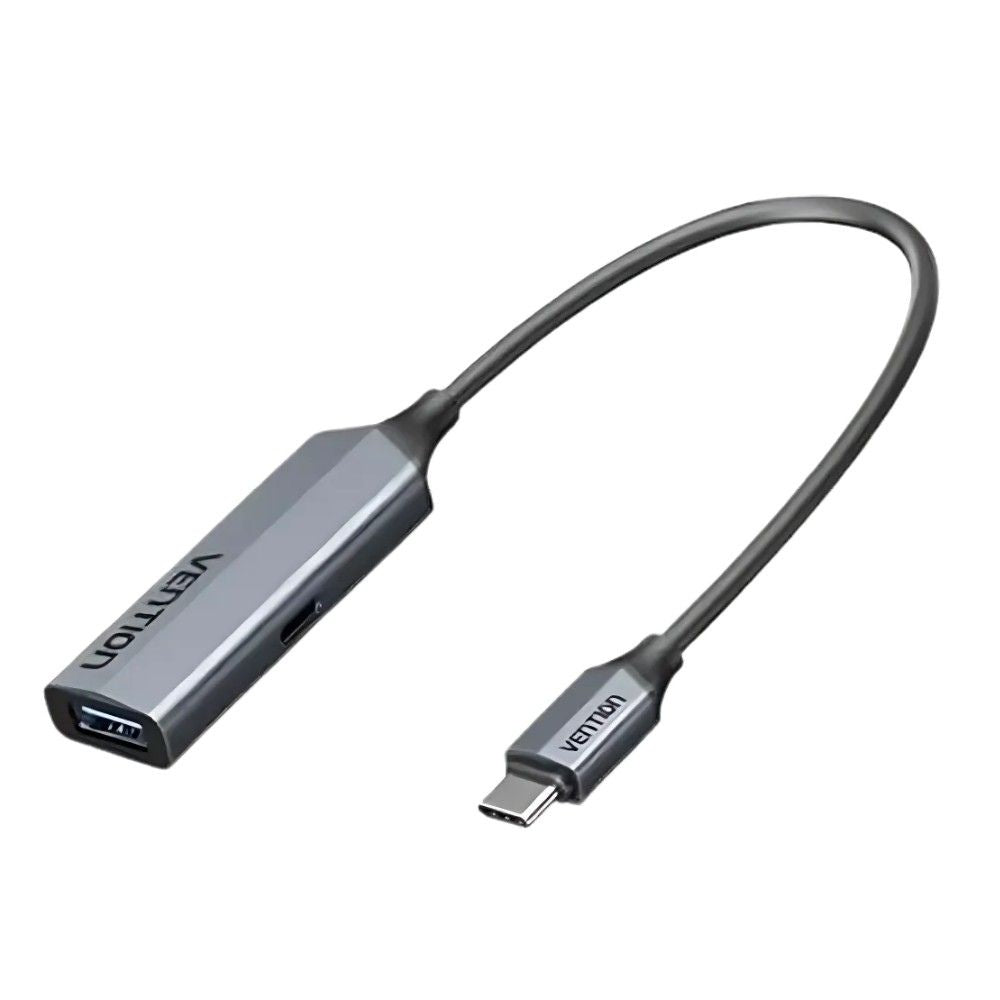 Vention USB-A 3.2 Gen 2 Female to USB C Male Adapter with 100W PD Fast Charging, 10Gbps High-Speed Data Transfer, Aluminum Alloy Shell and PVC Jacket for Smartphone, Laptop, Tablet - Windows, macOS, Linux & Android