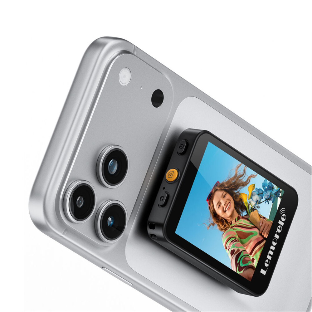 LEMORELE R600 Mini 2.4" MagSafe Selfie Monitor LCD Screen 600mAh HD Magnetic Smartphone Preview Screen