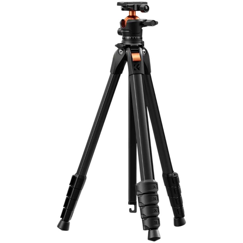 K&F Concept 185cm /160cm Aluminum Travel Tripod with 360 degrees Ball Head / Fluid Head