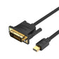 Vention 1 Meter Mini Display Port Male to DVI-D (24+1) Male Gold Plated HD Cable with 1080p 60Hz, Tinned Copper Conductor and 32AWG for Projectors, Laptops, TV's Computer Display Monitor | HFFBF