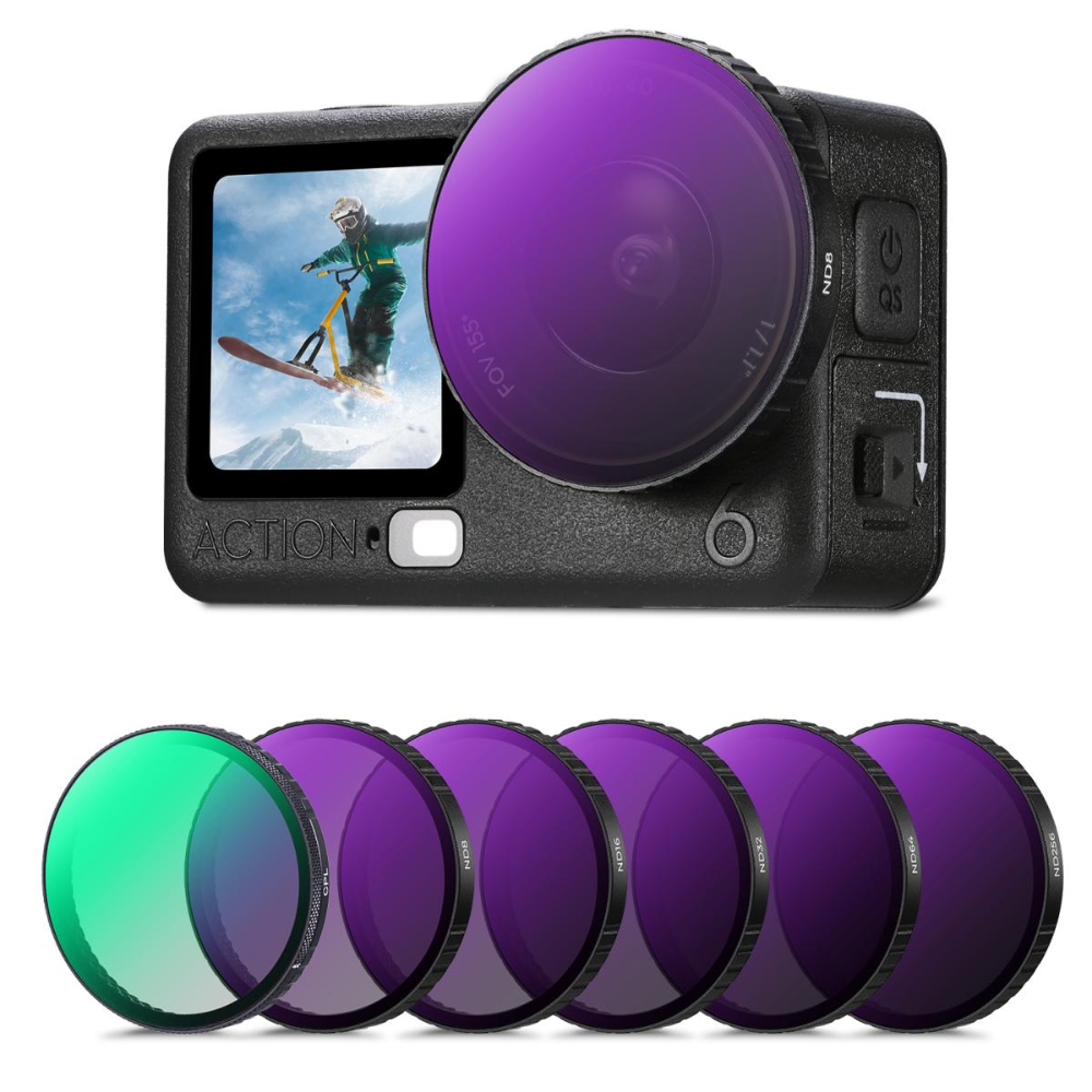 K&F Concept Snap-On Filter Set for DJI Osmo Action 6
