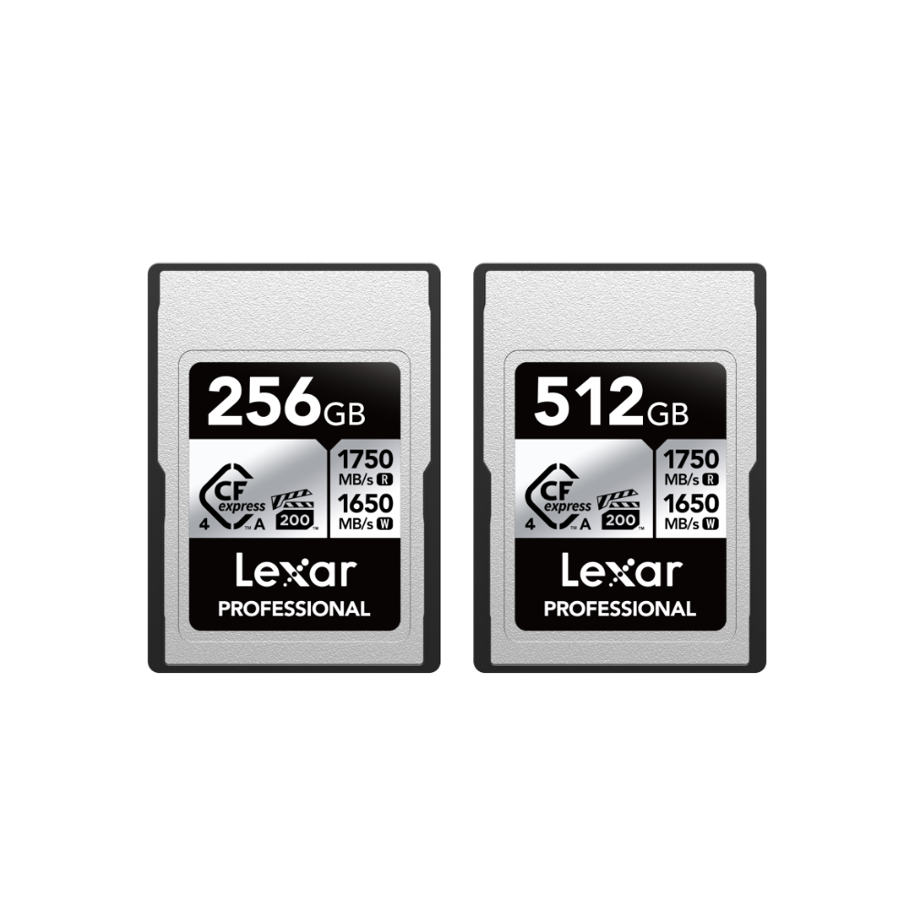 Lexar Professional SILVER CFexpress 4.0 Type A Memory Card, 1750MB/s Read, 1650MB/s Write, VPG200 | 256GB / 512GB