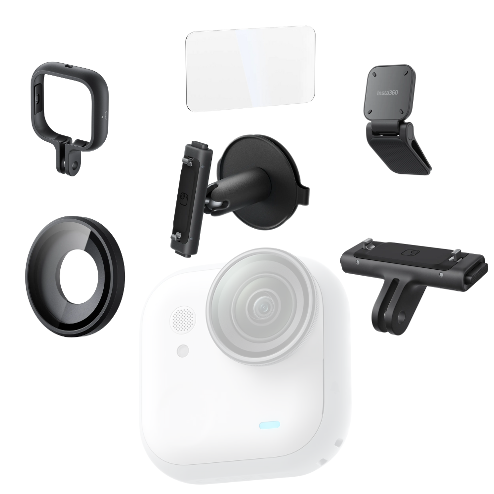 Insta360 GO Ultra Standalone Camera & Action Pod Accessories – AquaLens, Action Mount, Magnetic Clip, Pivot Stand, Quick Release Mount & Tempered Glass Screen Protector for Vlogging, Content Creation & Outdoor Filming
