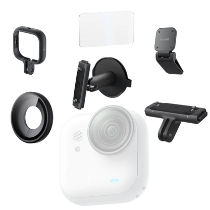 Insta360 GO Ultra Standalone Camera & Action Pod Accessories – AquaLens, Action Mount, Magnetic Clip, Pivot Stand, Quick Release Mount & Tempered Glass Screen Protector for Vlogging, Content Creation & Outdoor Filming
