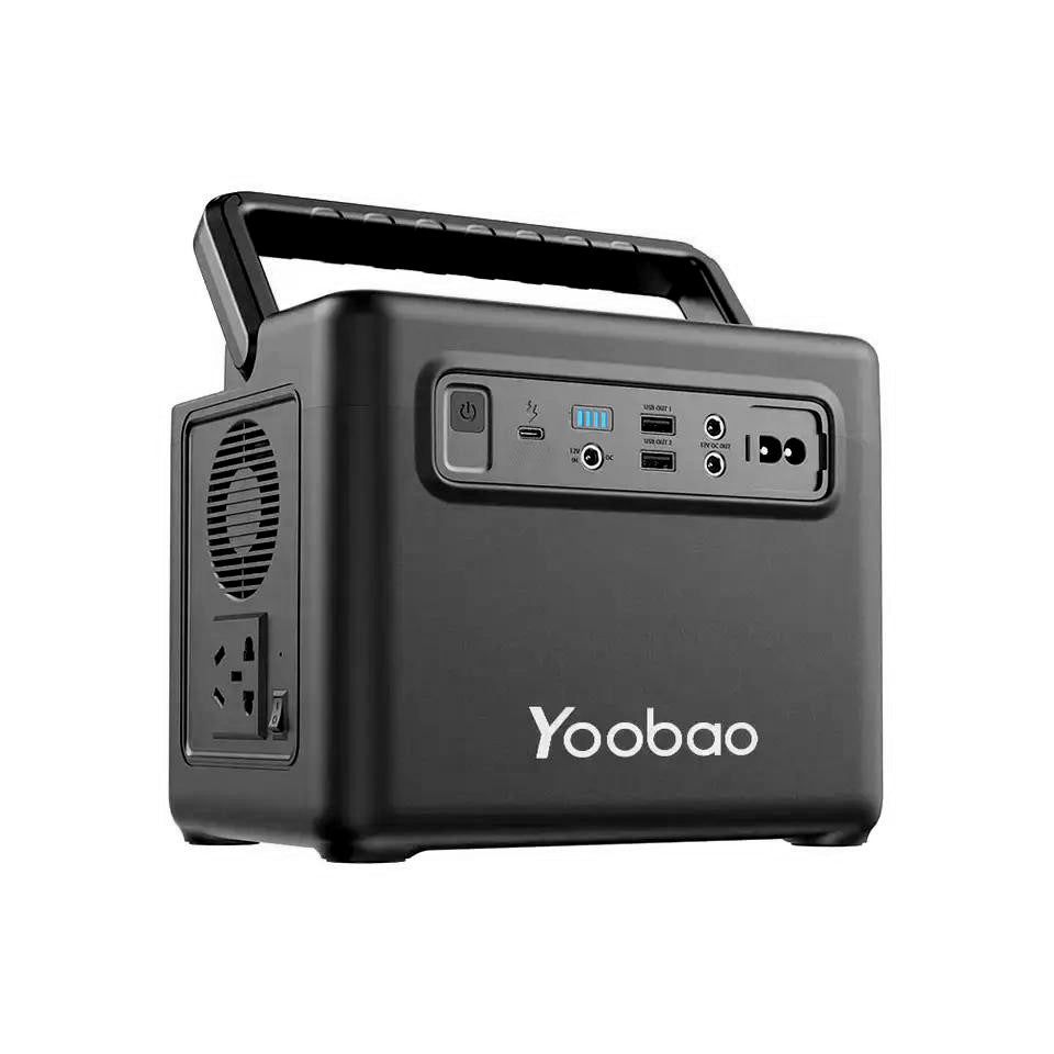 Yoobao EN300Q 300W Portable Power Station Powerbank 307Wh Backup and Car Jump starter Pure Sine Wave with Type C Port and Flashlight (Black)