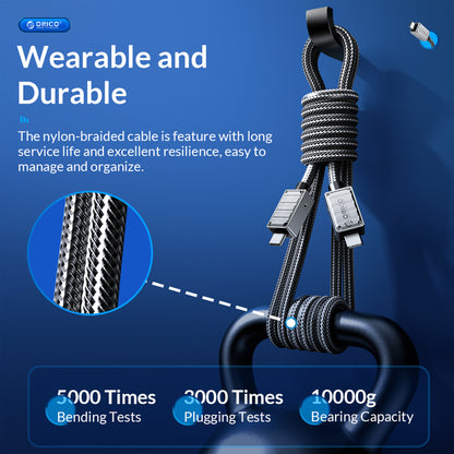 [CLEARANCE] ORICO (3m) Thunderbolt 3 USB C to USB C Fast Charging Data Cable PD 240W 8K 60Hz Video with 400Gbps Transfer Rate, Aluminum Alloy for Smartphones, Laptop, PC | 240A1