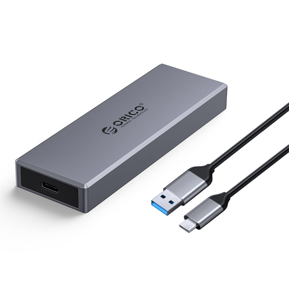 [CLEARANCE] ORICO M.2 NVME SSD Solid State Drive Enclosure with M / B&M Key Input, USB Type-C Output, 10Gbps Transfer Rate, Max 4TB Support Capacity and UASP TRIM Protocols | CM2C3-G2 - Gray