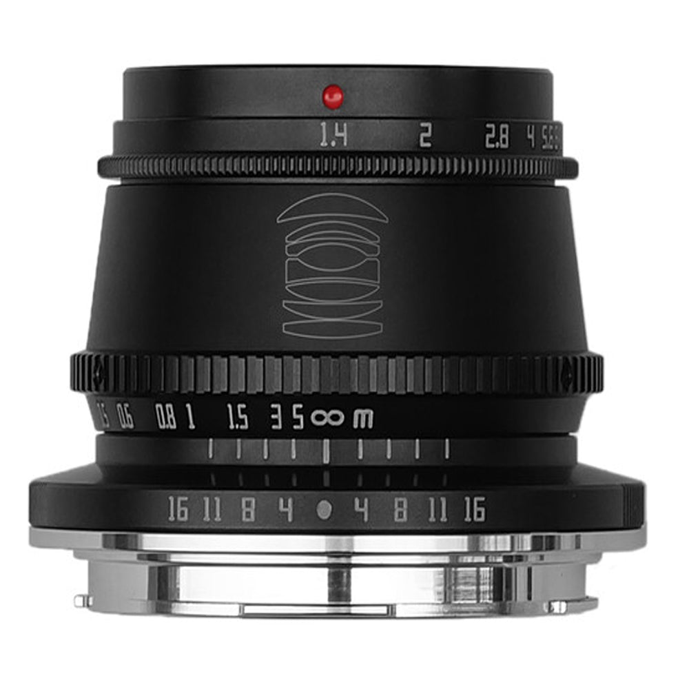 TTArtisan 35mm F/1.4 APS-C Format Leica L Mount Prime Lens Large Aperture Sonnar Optical Design Full Metal Body, MF Manual Focus, 11" Focus Distance, Clicked Aperture Ring for Smooth Bokeh & Low Light Photography | Black, Silver
