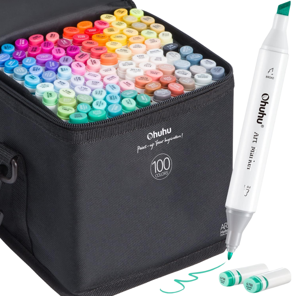 Ohuhu Oahu Edition, 320 Colors, Dual Tips (Fine & Chisel Ohuhu Oahu Edition, 320 Colors, Dual Tips (Fine & Chisel