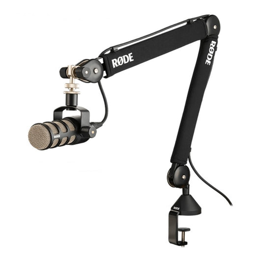 RODE PSA1+ Professional Studio Desktop Boom Arm with C-Clamp, Max 34" / 37" Articulating Reach, 1.2Kg Max Payload, 360 Degree Arm Rotation with Integrated Cable Management for Podcasting, Live Streaming and Broadcasting