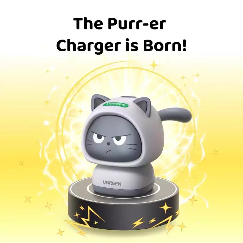 UGREEN Uno 45W USB-C GaN Fast Charger with Little Cat Face Design | X640 (85691B)