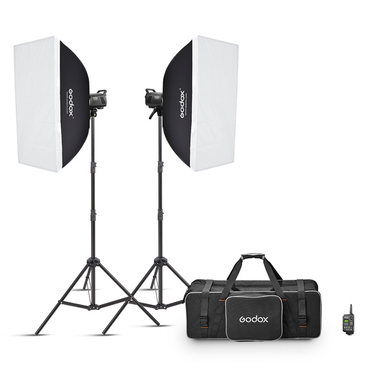 Godox MS200-V 200W Compact Studio Flash Kit Monolight with Softbox, 150W Halogen/LED Modeling Lamp, 5800K, 2.4GHz Wireless, Speedring and XT/FT Trigger Compatible for Portrait Lighting and Studio Photography