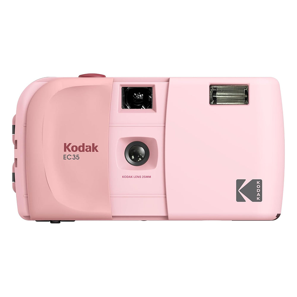 KODAK EC35 35mm Reusable Point & Shoot Film Camera with 25mm Wide-Angle Lens & Built-in Flash