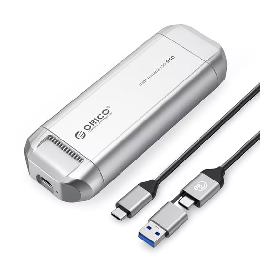 ORICO 4TB Portable SSD 40GBPS USB 4.0 Type-C | 3700MB/s Read & 3000MB/s Write Speed with 2-in-1 Data Cable, Built-In Cooling Fan & Windows, MacOS, Linux Support for PCs, Computer Desktops & Laptops | Solid State Drives