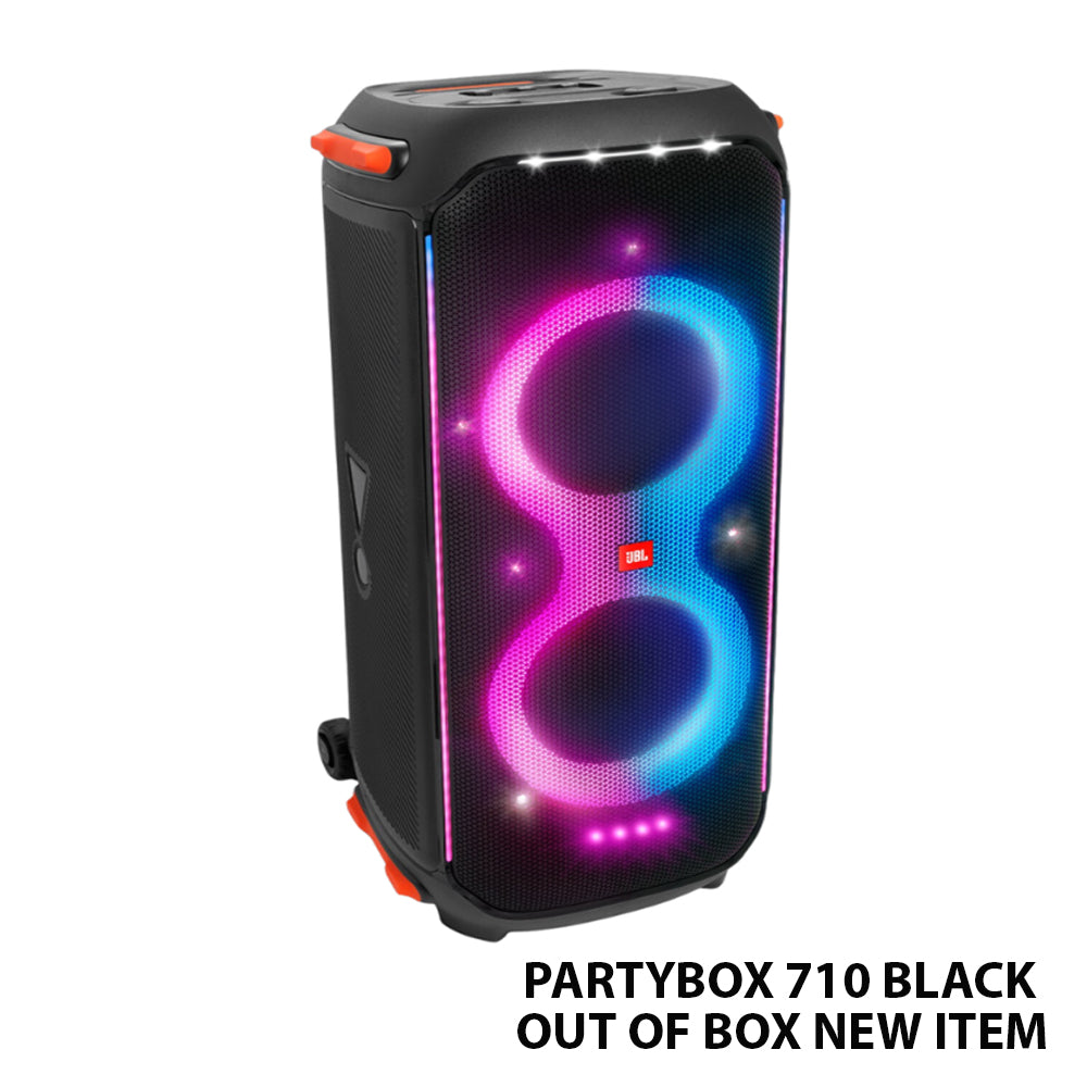 JBL 710 PARTYBOX 800W Portable Bluetooth Speaker, IPX4 Rated Splash Proof with Deep Bass, and Dynamic Customizable LED Lights