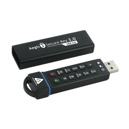 Apricorn Aegis Secure Key 3NX 8GB USB 3.1 256-Bit Hardware Encrypted Flash Drive | ASK3-NX-8GB