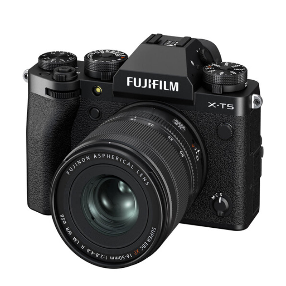 FUJIFILM X-T5 Body with XF 16-80mm f/4 OIS WR / 16-50mm f/2.8-4.8 R LM WR / 18-55mm f/2.8-4 R LM OIS Lens Mirrorless Camera Kit with 40MP APS-C X-Trans CMOS 5 HR BSI Sensor, X-Processor 5, and 7-Stop In-Body Image Stabilization