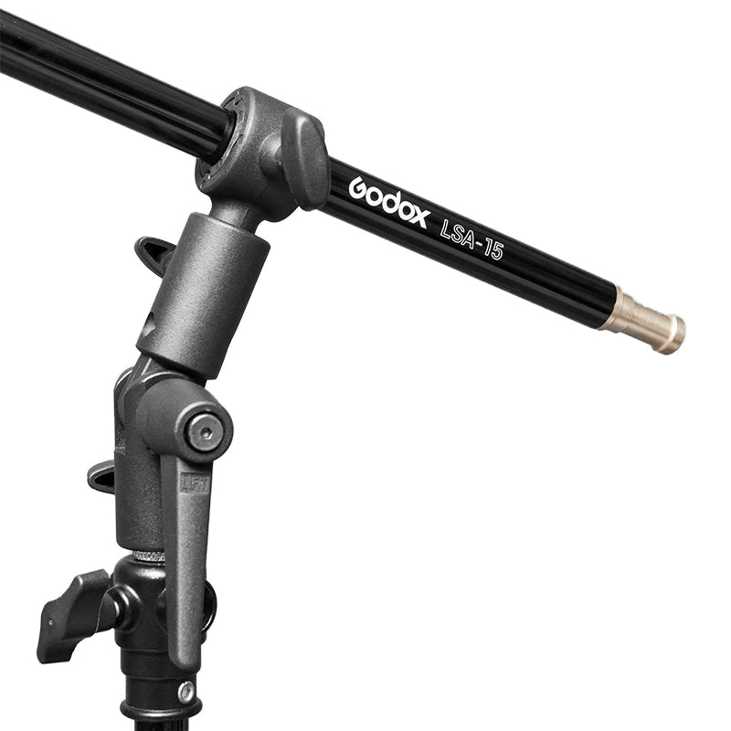 Godox LSA-15 Boom Arm with Clamp Aluminum Reflector Holder Adjustable Up to 27.5 to 67" for Photography, Tripod, Light Stand