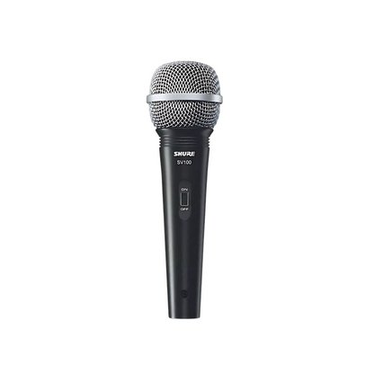 Shure SV100 / SV200 Multipurpose Vocal Microphone Cardioid Dynamic Mic with 15FT XLR to 1/4" Cable for Live Sound, Recording, Karaoke & Music Instruments | SV100-X | SV200-Q-X