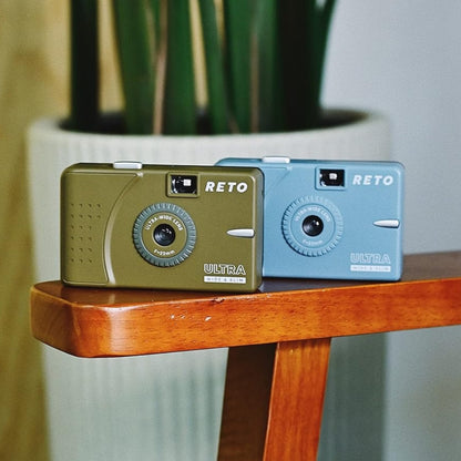 RETO Ultra Wide & Slim Film Camera with 22mm Ultra-Wide-Angle Lens, 135 35mm Film Format, Point and Shoot for Photography | Pastel Pink
