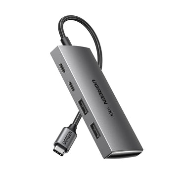 [CLEARANCE] UGREEN 4-Port USB 3.2 Hub Adapter with USB C / A Ports, 10Gbps Transfer Rate & Braided Cable Jacket for MacBook, PC, Desktop Computer, Laptop, Keyboard, Mouse, Card Reader, etc. | 30758